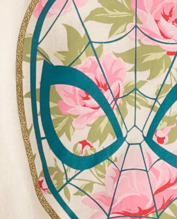 Girls Spider-Man Floral Graphic Tee