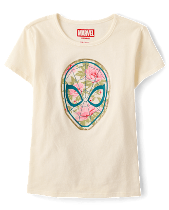 Girls Spider-Man Floral Graphic Tee