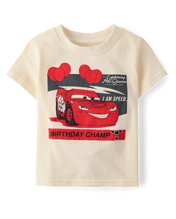 T-shirt graphique « Cars™ » pour bébé et petit garçon, motif anniversaire.