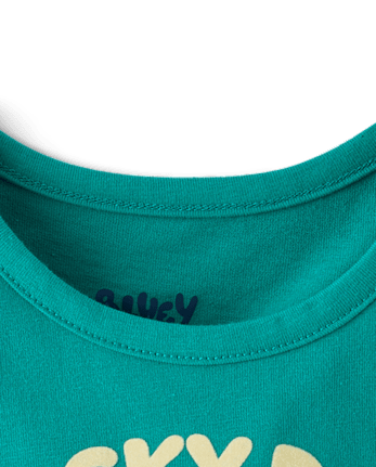 Baby And Toddler Girls Blueyâ¢ St. Patrick's Day Our Lucky Day Graphic Tee