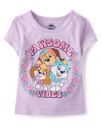 Baby And Toddler Girls Paw Patrol™ Pawsome Vibes Graphic Tee