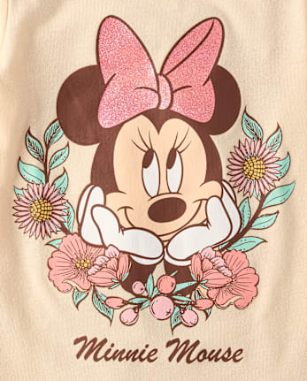 Baby And Toddler Girls Minnie Mouse Floral Graphic Tee