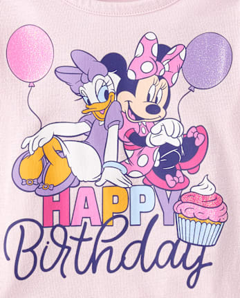 Baby And Toddler Girls Minnie Mouseâ¢ Birthday Graphic Tee