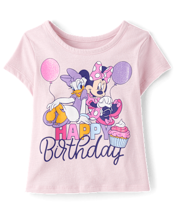 Baby And Toddler Girls Minnie Mouseâ¢ Birthday Graphic Tee