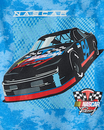 Boys Nascar Tie Dye Front And Back Graphic Tee