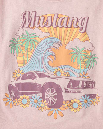 Girls Ford™ Mustang Oversized Cropped Graphic Tee