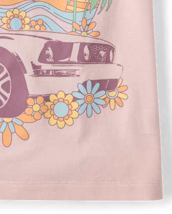 Girls Ford™ Mustang Oversized Cropped Graphic Tee