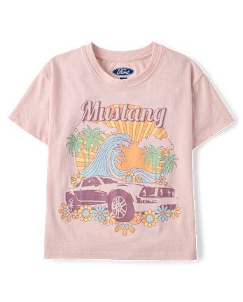 Girls Ford™ Mustang Oversized Cropped Graphic Tee