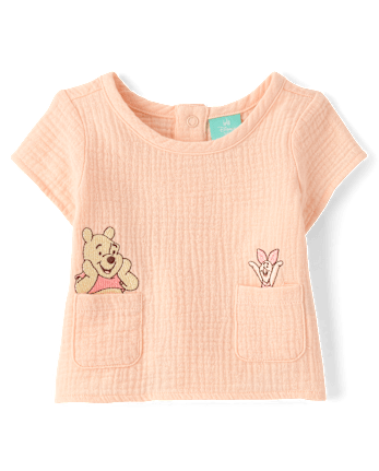 Baby Girls Winnie The Pooh™ Embroidered 3-Piece Playwear Set