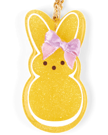 Girls Peeps® Glitter Bow Keychain