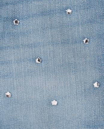 Short en jean à strass et étoiles pour filles
