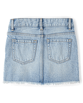 Girls Ripped Denim Skort