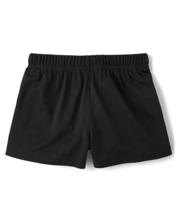 Girls Quick Dry Side Stripe Mesh Lined Active Shorts
