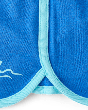 Girls Contrast Graphic Dolphin Shorts
