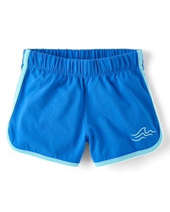 Girls Contrast Graphic Dolphin Shorts
