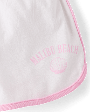 Girls Contrast Graphic Dolphin Shorts