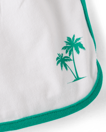 Girls Contrast Graphic Dolphin Shorts