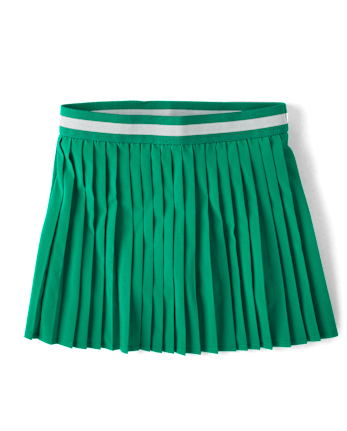 Jupe-short plissée taille haute perforée à séchage rapide pour filles