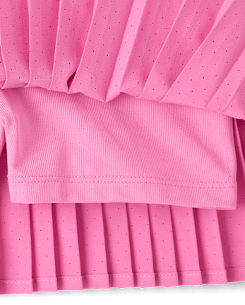 Girls Quick Dry Perforated High Rise Pleated Skort