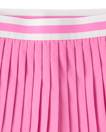 Girls Quick Dry Perforated High Rise Pleated Skort