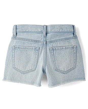 Girls Hello Kitty® Embroidered Floral Shortie Jean Shorts