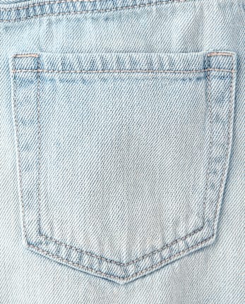 Girls Hello Kitty® Embroidered Icon Shortie Jean Shorts