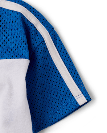 Girls Quick Dry Graphic Mesh Cropped Football Tee