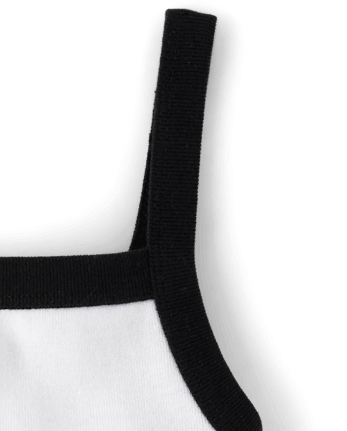 Girls Colorblock Ribbed Graphic Tank Top