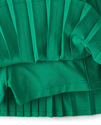 Robe de tennis plissée contrastée à séchage rapide pour filles