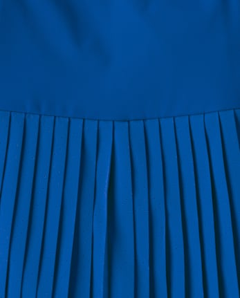 Robe de tennis plissée contrastée à séchage rapide pour filles