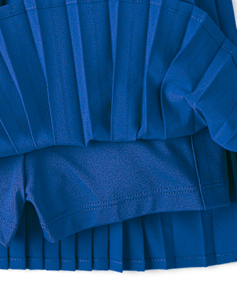 Robe de tennis plissée contrastée à séchage rapide pour filles