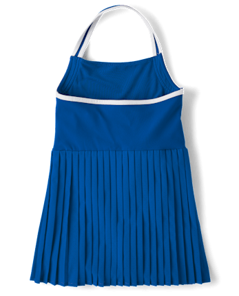 Robe de tennis plissée contrastée à séchage rapide pour filles