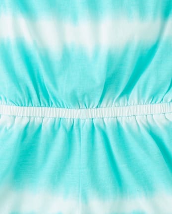 Girls Tie Dye Striped Romper