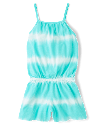Girls Tie Dye Striped Romper