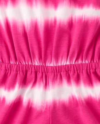 barboteuse rayée tie-dye pour filles