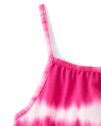 Girls Tie Dye Striped Romper