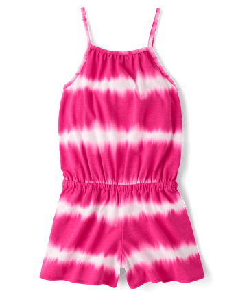 barboteuse rayée tie-dye pour filles