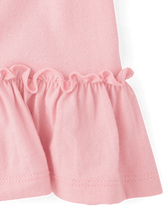 Girls Rhinestone Crochet Peplum Top