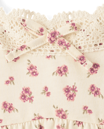 Girls Floral Tiered Tank Top