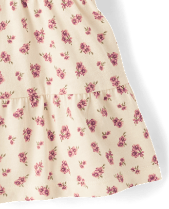 Girls Floral Tiered Tank Top