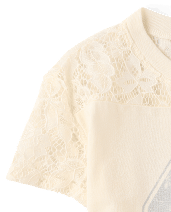 Girls Varsity Lace Football Tee