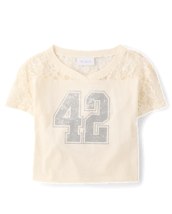 Girls Varsity Lace Football Tee