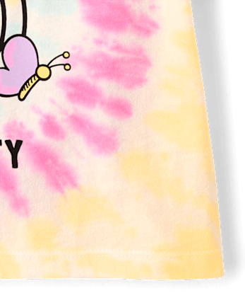 Girls Hello KittyÂ® Tie Dye Embellished Relaxed Top