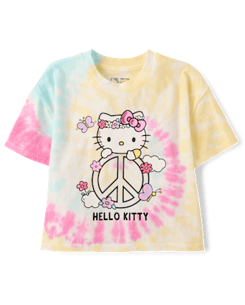 Haut décontracté Hello Kitty® pour filles, orné de motifs tie-dye