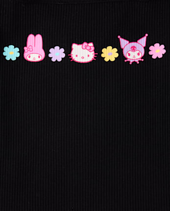 Girls Hello Kitty® Beaded Cold Shoulder Top