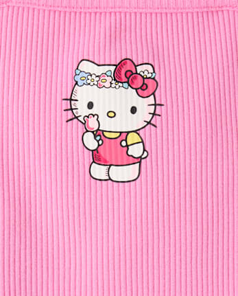 Girls Hello Kitty® Beaded Cold Shoulder Top
