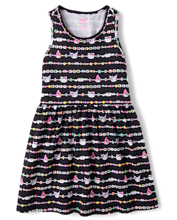 Girls Hello Kitty® And Friends Friendship Bracelet Cut-Out Tank Dress