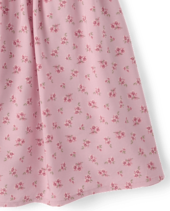 Girls Floral Bow Flutter Dress