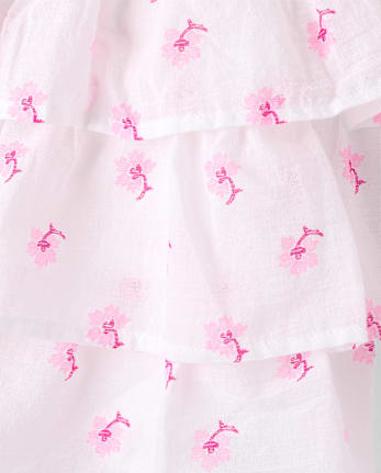 Girls Mommy And Me Floral Smocked Flounce Dress