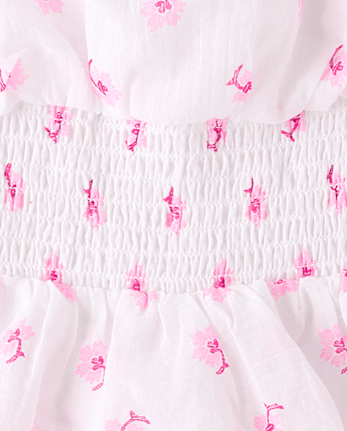 Girls Mommy And Me Floral Smocked Flounce Dress